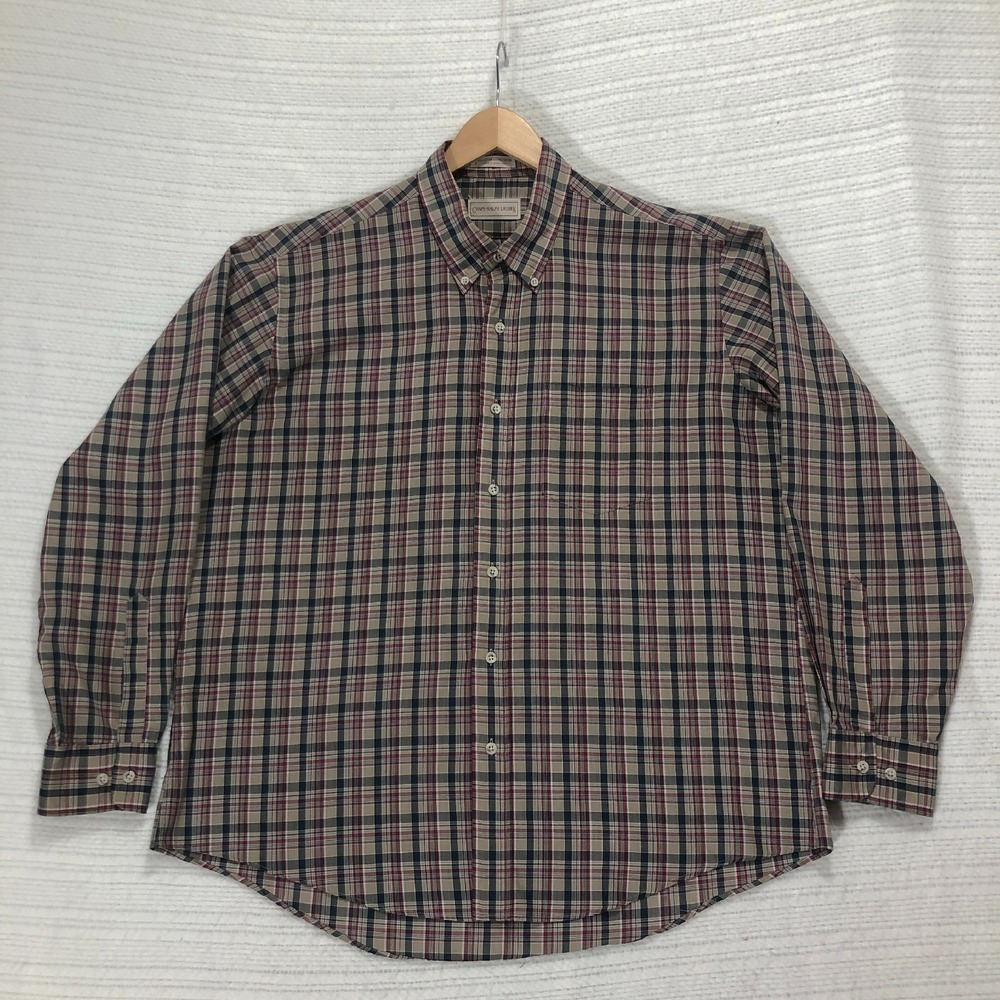 Chaps Ralph Lauren Plaid Button Down Long Sleeve Shirt XL - Picture 2 of 8